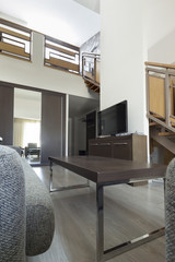 staricase in duplex apartment interior