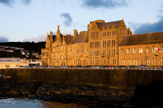 Sunset on Aberystwyth University - Wales
