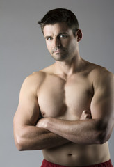Naklejka premium Muscular caucasian man