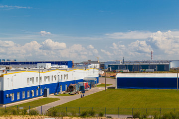 ndustrial plant with store buildings