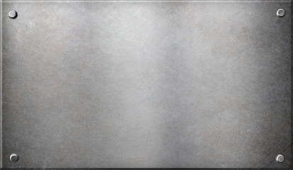 old metal plaque with rivets