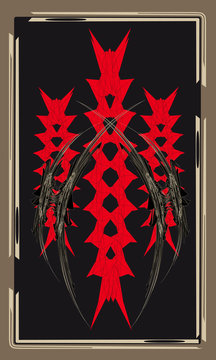 Tarot cards - back design, The Devil's Backbone