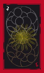 Tarot cards - back design. Seal