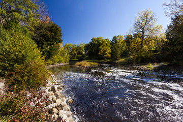 Autumn Scene Around Waterfalls