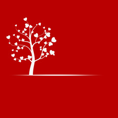 St. Valentine's Day. love tree. background