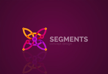 Vector outline minimal abstract geometric logo