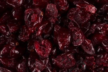 Dried cranberries  on white