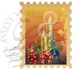 clip art christmas stamp