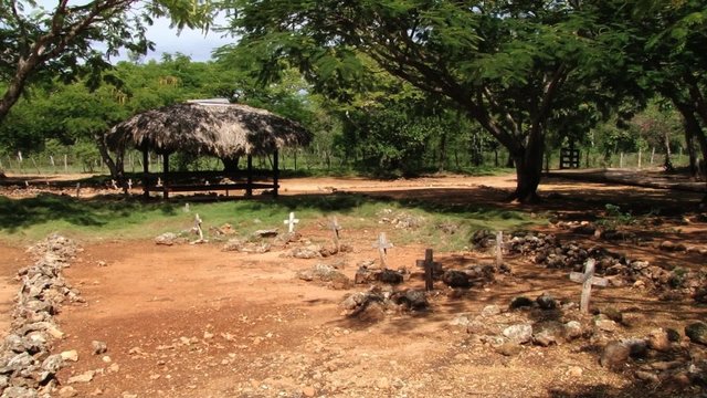 View to the ruins of La Isabela settlement in Puerto Plata, Dominican Republic. La Isabela was founded by Christopher Columbus in 1493.