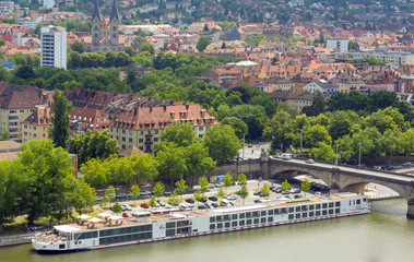 Die Altstadt von Würzburg. Würzburg ist eine Stadt in der Region Franken, Süd-Deutschland.