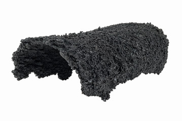 Dangerous accumulation of Creosote removed from a Wood Stove Chimney Pipe.