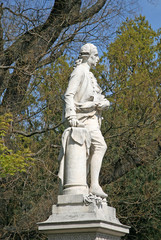 VIENNA, AUSTRIA - APRIL 22, 2010: Statue on the Town Hall square near The Burgtheater in Vienna