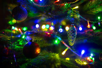 Colorful blur christmas tree.