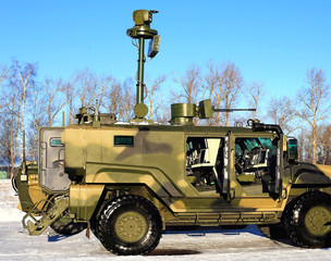 Armored car with armaments