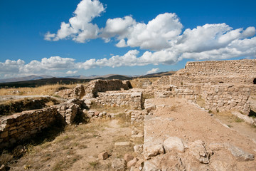 Landscape with destruction of the old city in the Middle East