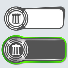 Set of two abstract buttons for your text and trashcan