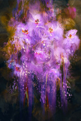 abstract purple flower,digital painting