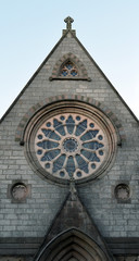Fototapeta na wymiar Rose window in Gilcomston South Church, Aberdeen, Scotland