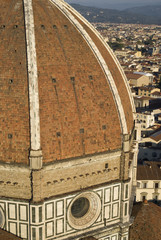High angle view dome of Brunelleschi, Florence Cathedral