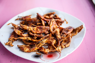 Thailand style fried squid dish