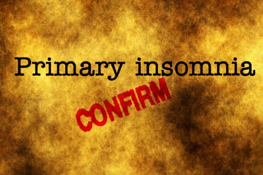 Primary insomnia confirm grunge concept