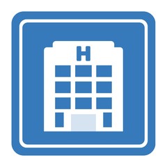 Hôpital dans un panneau