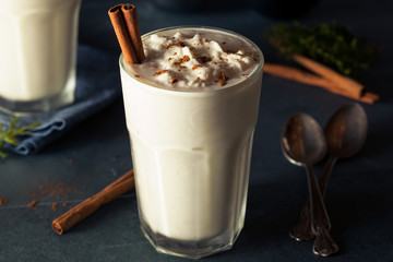 Homemade Eggnog Ice Cream Milkshake