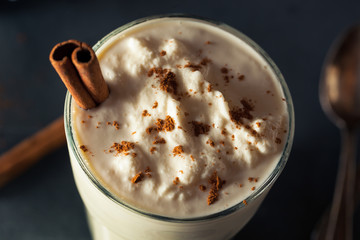 Homemade Eggnog Ice Cream Milkshake