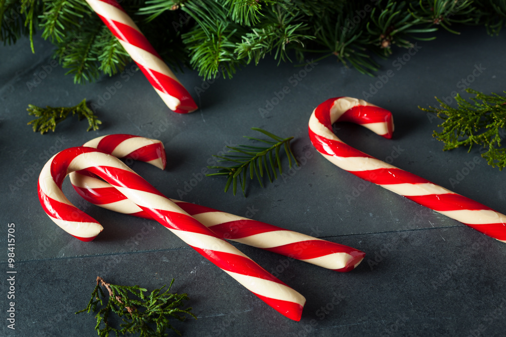 Sticker festive homemade candy canes