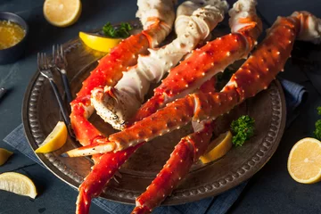 Deurstickers Cooked Organic Alaskan King Crab Legs © Brent Hofacker