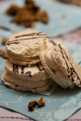 Christmas meringue cakes