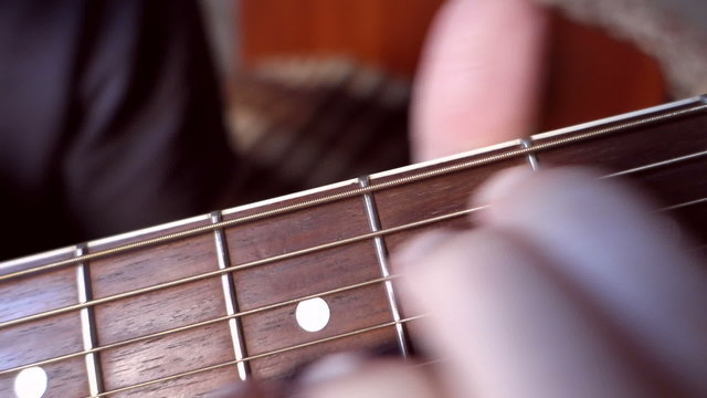 Clamping strings closeup