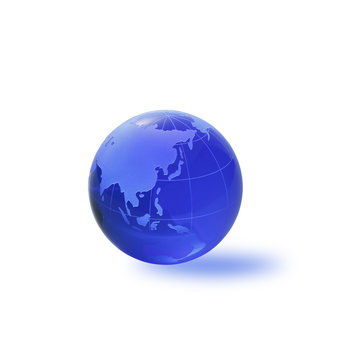 Globe of the World.Asia/with clipping path