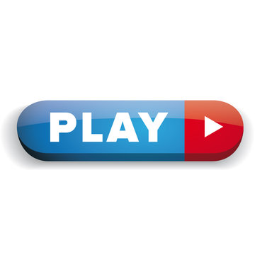 Play button vector blue and red