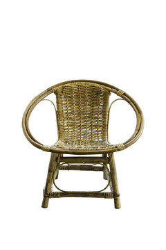 Wicker Chair Isolated On White Background