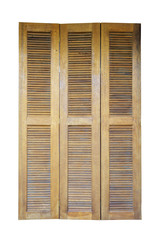 wood door isolated on white background