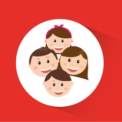 Obraz na płótnie Canvas happy family design 