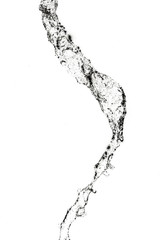 Obraz premium Abstract splashes and drops of water on a white background.