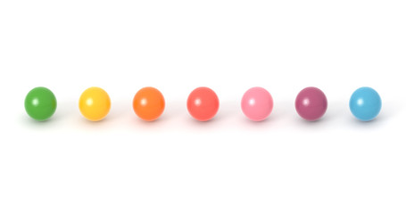 Colorful Balls, White Background