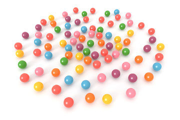 Colorful Balls, White Background