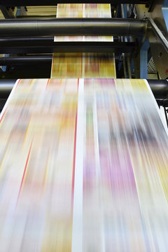 Printing machine in a printing shop