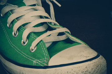 sneakers with filter effect retro vintage style.