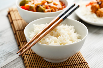 Reis in Schale - Rice in a bowl