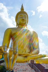 Obraz premium Giant buddha statue at Wat Muang : Ang Thong : Thailand
