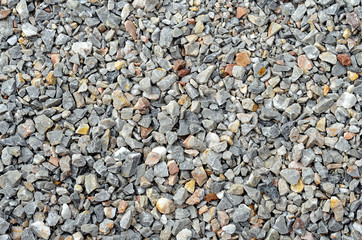 Gray gravel stone for background texture