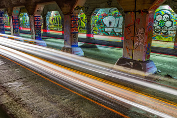 Graffiti on the walls of Krog Street Tunnel in Atlanta, Georgia