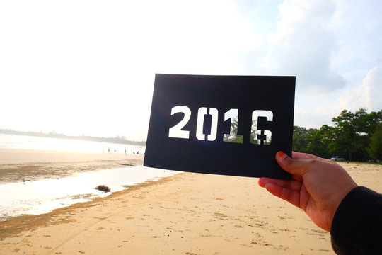 2016 and beach sand