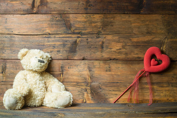 miś maskotka i serce z napisem"i love you" © Mike Mareen