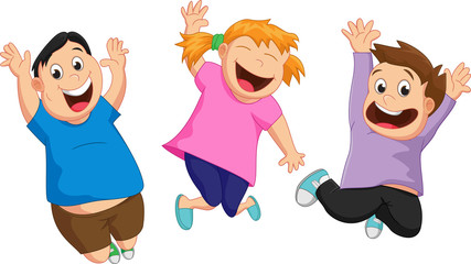 Happy kid cartoon