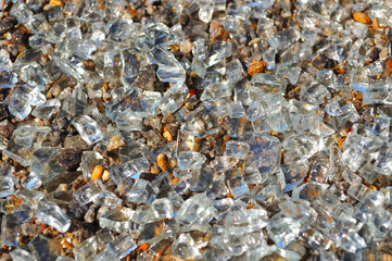 broken glass macro